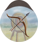 Archer unit token showing medieval bowman