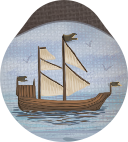 Galley unit token showing medieval warship