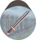 Swordsman unit token showing medieval warrior with sword